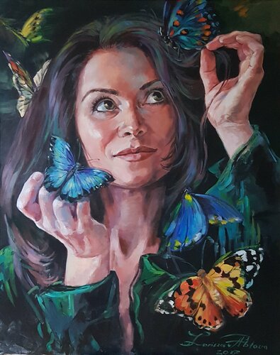 Colors in my hair von Larissa Abtova, Malerei kaufen auf Singulart