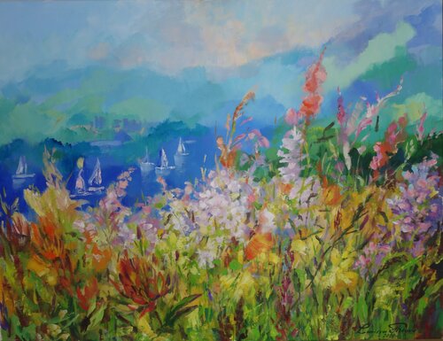 Luscious lagoon von Larissa Abtova, Malerei kaufen auf Singulart