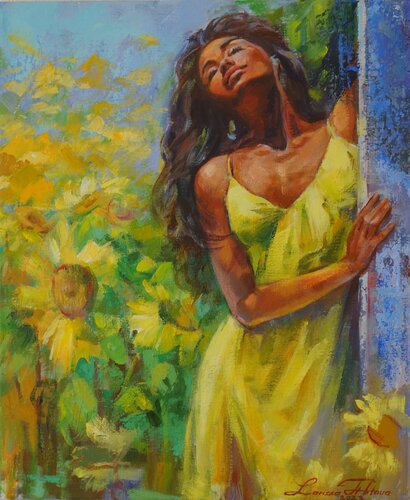 Yellow Summer von Larissa Abtova, Malerei kaufen auf Singulart