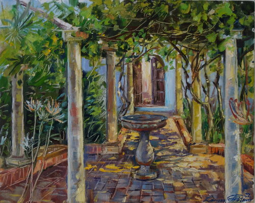 Finca olive tree. von Larissa Abtova, Malerei kaufen auf Singulart