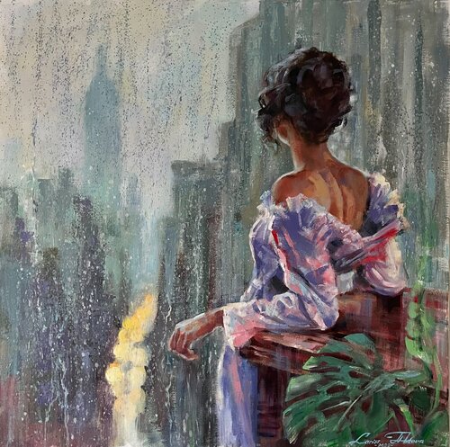 City lights III von Larissa Abtova, Malerei kaufen auf Singulart