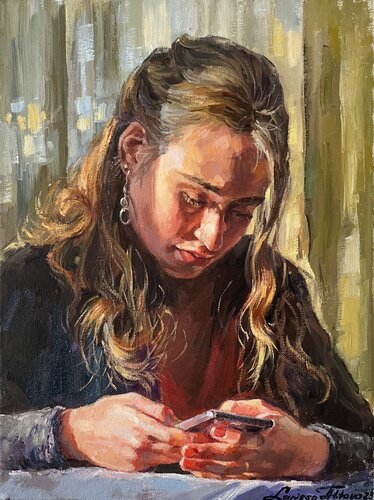 In a ray of sunshine van Larissa Abtova, Schilderij te koop op Singulart