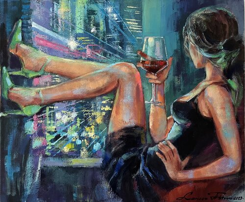 Relaxing moments II von Larissa Abtova, Malerei kaufen auf Singulart