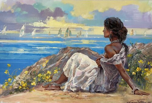 At peace di Larissa Abtova, Pittura in vendita su Singulart