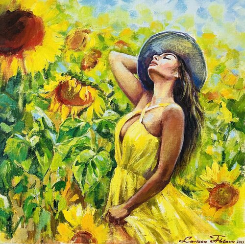 In the sunflower SPA von Larissa Abtova, Malerei kaufen auf Singulart