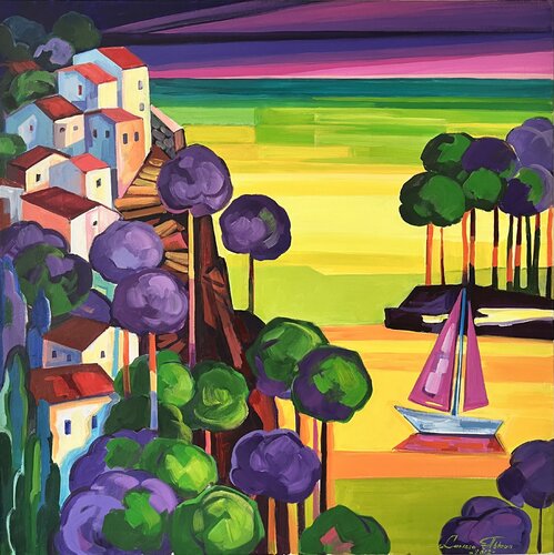 Coast of joy di Larissa Abtova, Pittura in vendita su Singulart