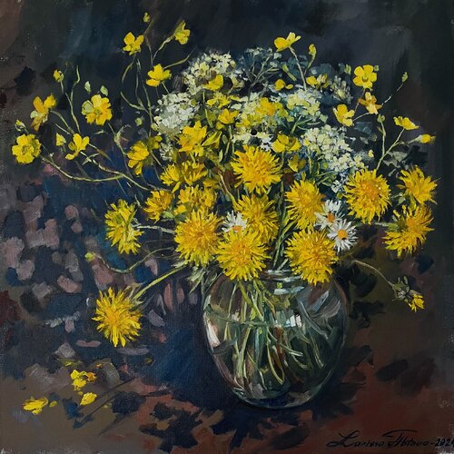 Dandelions van Larissa Abtova, Schilderij te koop op Singulart