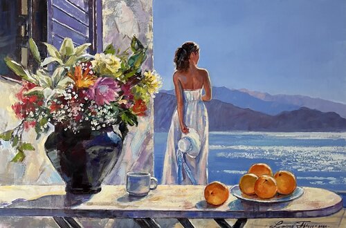 Enchanting blue von Larissa Abtova, Malerei kaufen auf Singulart