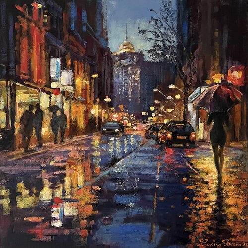 Into the night van Larissa Abtova, Schilderij te koop op Singulart