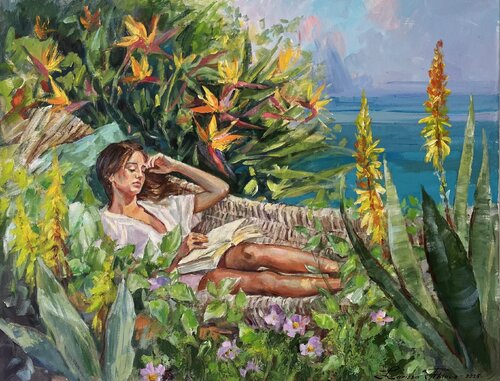 Flower paradise di Larissa Abtova, Pittura in vendita su Singulart