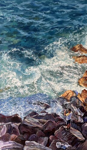 Sardinian fisherman. von Larissa Abtova, Malerei kaufen auf Singulart