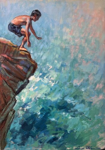 Jump! by Larissa Abtova, Painting for Sale on Singulart