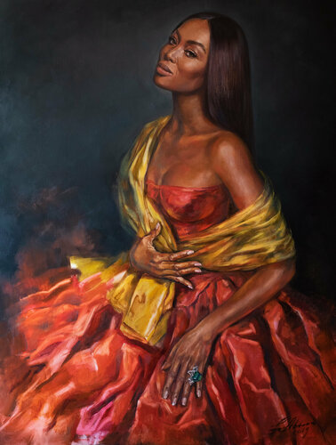 Queen of Fashion van Larissa Abtova, Schilderij te koop op Singulart