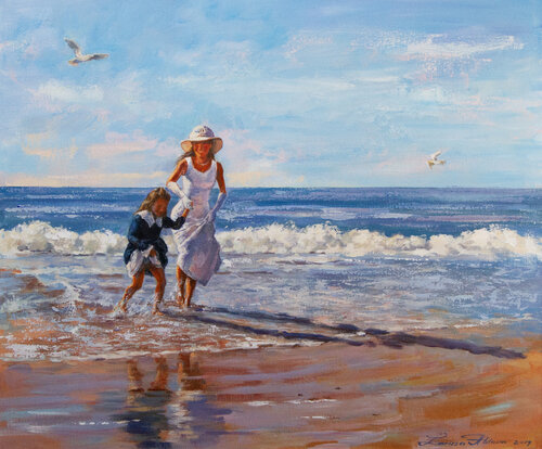 Happy day at the beach Larissa Abtova