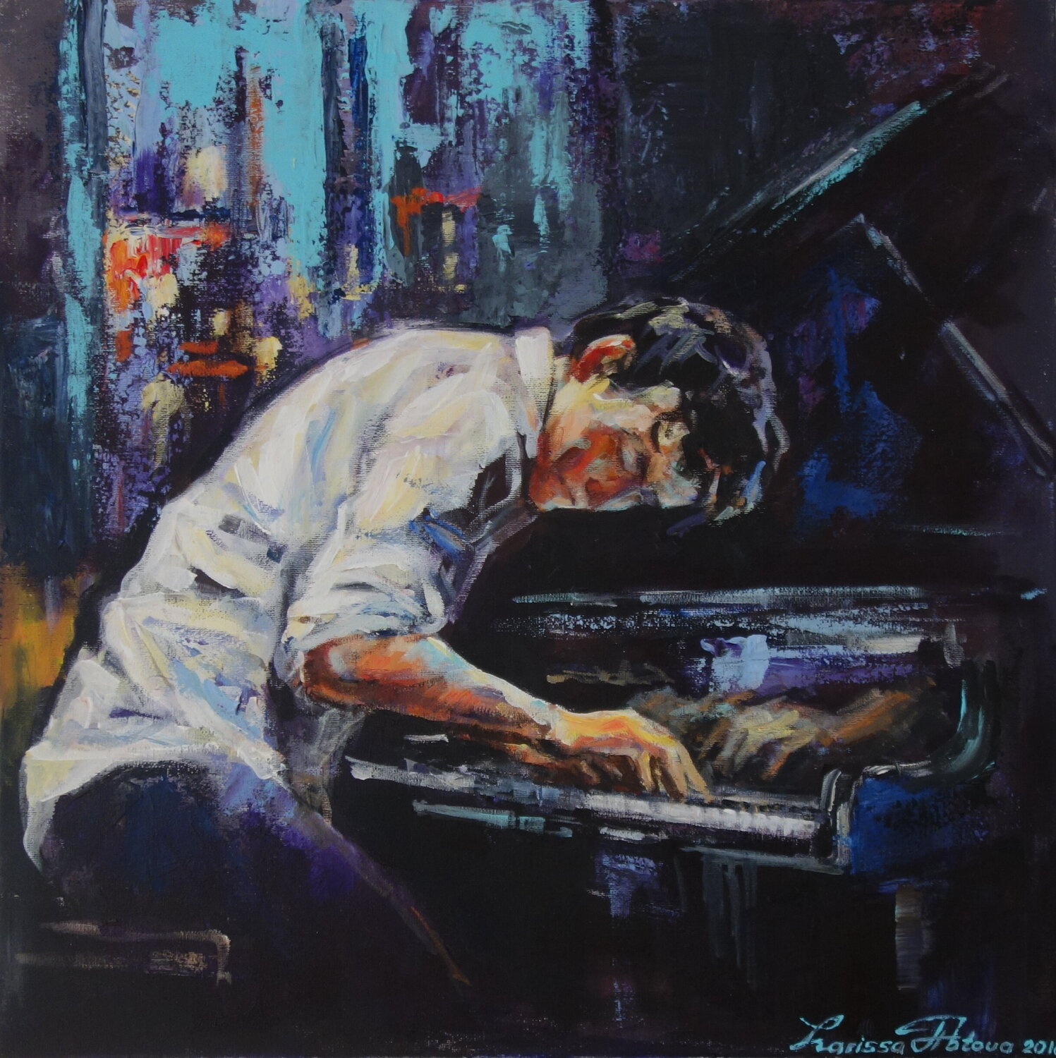 In the music Larissa Abtova