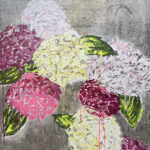 Hortensias van Florence Maraine Bertrand, Schilderij te koop op Singulart