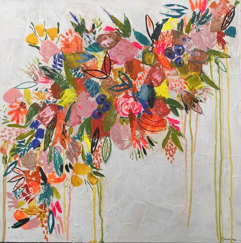 Cascade de Fleurs von Florence Maraine Bertrand, Malerei kaufen auf Singulart