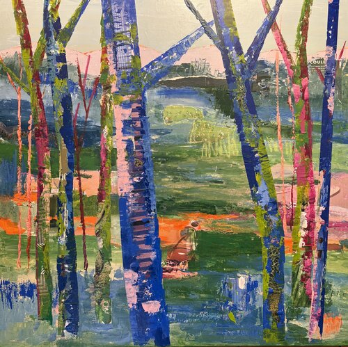 La Forêt enchantée van Florence Maraine Bertrand, Schilderij te koop op Singulart