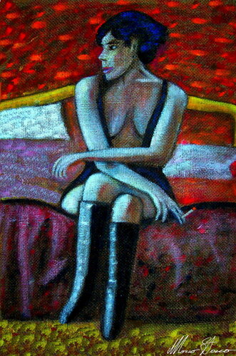 La ragazza di Via Carducci van Marco Stocco, Schilderij te koop op Singulart