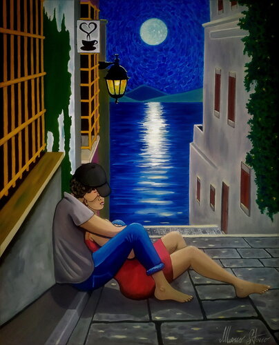 Ispirazioni di Luna Piena van Marco Stocco, Schilderij te koop op Singulart