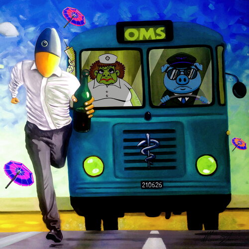 Germ Bus van Marco Stocco, Schilderij te koop op Singulart