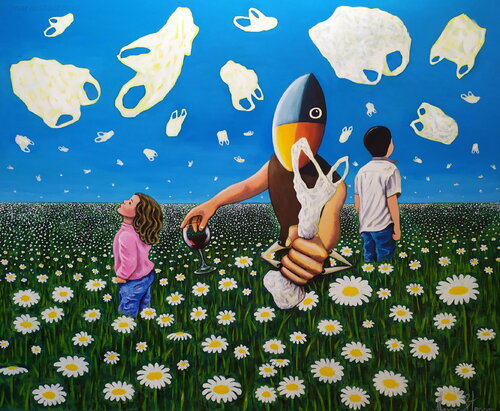 Plastic clouds empathy de Marco Stocco, Pintura a la venta en Singulart