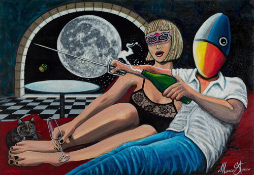 Honeymoon suite von Marco Stocco, Malerei kaufen auf Singulart