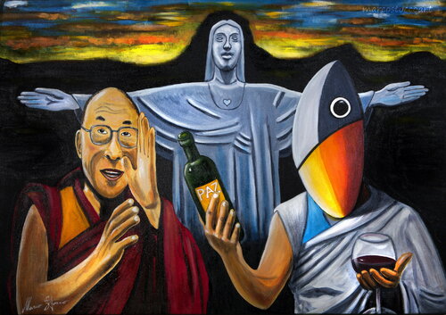 Il vino della pace de Marco Stocco, Pintura a la venta en Singulart