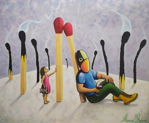 Distanziamento Sociale de Marco Stocco, Pintura a la venta en Singulart