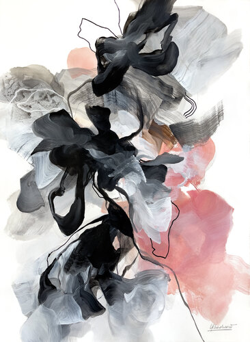 Black orchid par Inès Khadraoui, Œuvre sur papier en vente sur Singulart