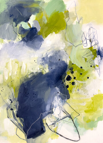 Blue composition N1 von Inès Khadraoui, Malerei kaufen auf Singulart