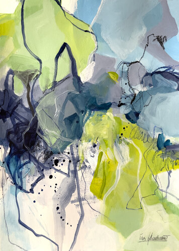 Blue composition N2 von Inès Khadraoui, Malerei kaufen auf Singulart