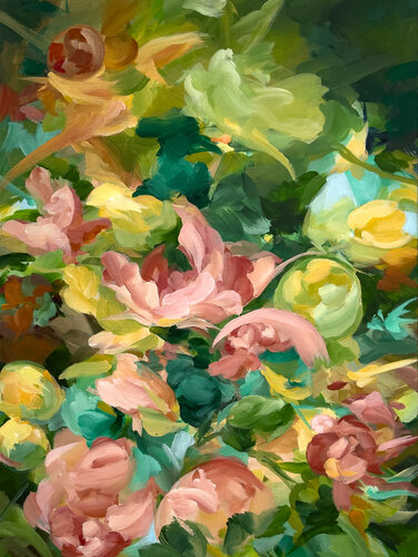 The garden of angels by Inès Khadraoui, Painting for Sale on Singulart
