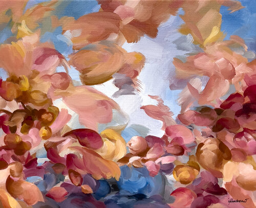 The sun sets in the west by Inès Khadraoui, Painting for Sale on Singulart