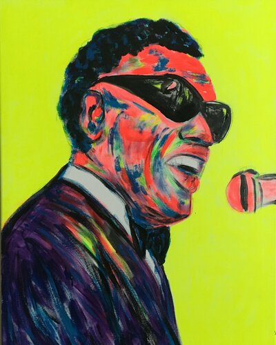Georgia on My Mind, Ray Charles van Cindy Lee Loranger, Schilderij te koop op Singulart