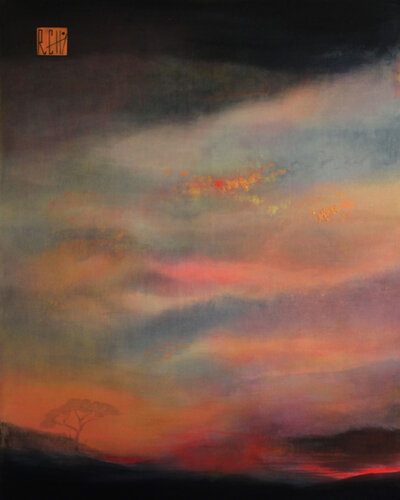 Crépuscule brûlant van Ly-Rose, Schilderij te koop op Singulart