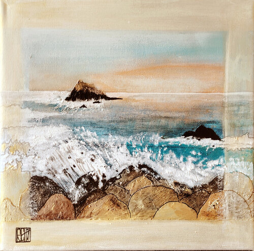 ATLANTIQUE Toile 2 du Triptyque OCEANS van Ly-Rose, Schilderij te koop op Singulart