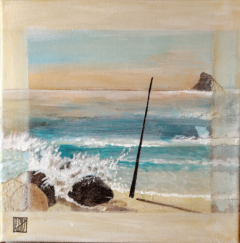 PACIFIQUE  Toile 2 du Triptyque OCEANS Ly-Rose