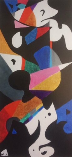 Hommage à MIRO di Eva Schmidt, Pittura in vendita su Singulart