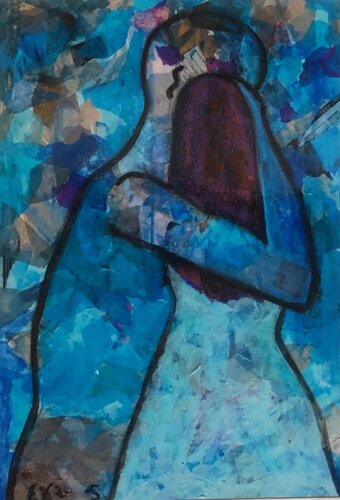 LES FIANCES BLEUS di Eva Schmidt, Pittura in vendita su Singulart