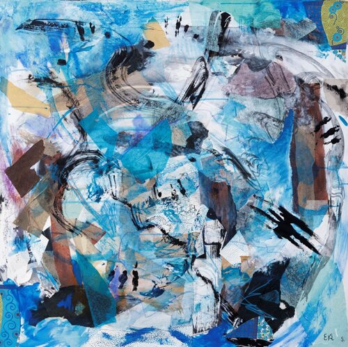 BLEU di Eva Schmidt, Pittura in vendita su Singulart