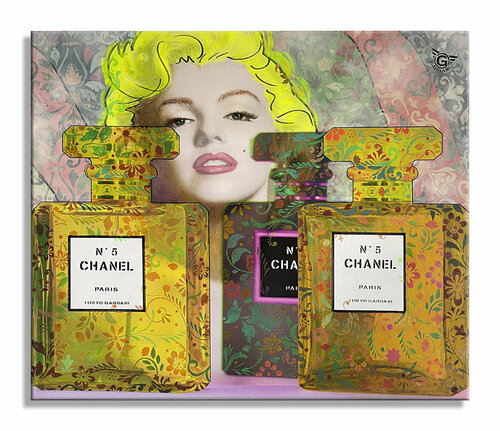 Chanel Tokyo Marilyn – Original Painting on Canvas von Gardani, Malerei kaufen auf Singulart