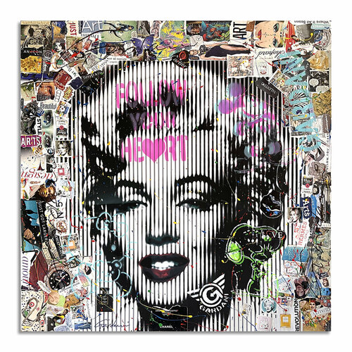 Marilyn  Heart - Original Painting on Fine Art Paper (300 gsm.) di Gardani, Opera su carta in vendita su Singulart