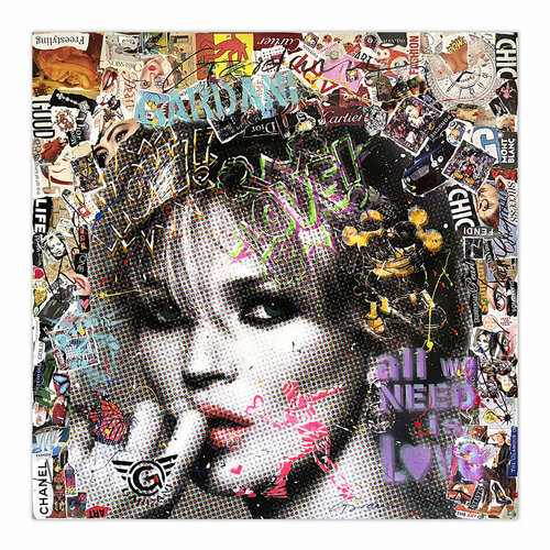 Kate Moss Cartier – Original Painting on Fine Art Paper (300 gsm.) by Gardani, Work on Paper for Sale on Singulart