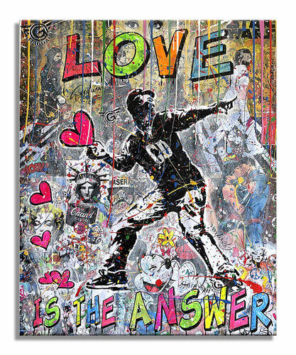 Love  is the answer - Original Painting on Canvas van Gardani, Schilderij te koop op Singulart