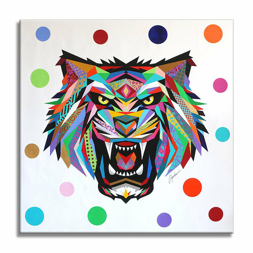 Tiger Brazil - Original Painting on Canvas van Gardani, Schilderij te koop op Singulart