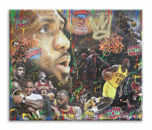 Lebron James The King – The Greatest – Original Painting par Gardani, Peinture en vente sur Singulart