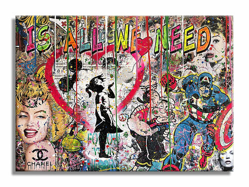 Love is All – Original Painting on canvas van Gardani, Schilderij te koop op Singulart