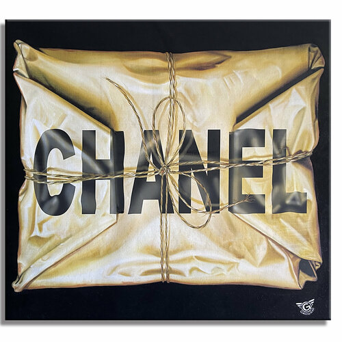 Wrapped with Chanel Black – Original Painting on Canvas Gardani