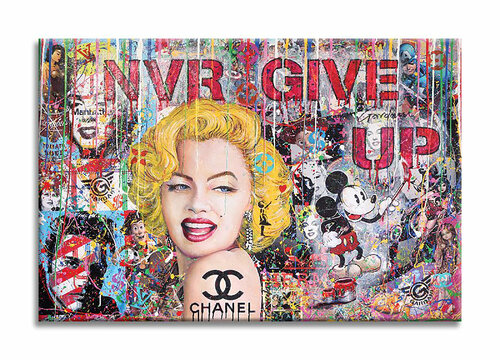 Marilyn Never Give-Up - Original Painting on Canvas di Gardani, Pittura in vendita su Singulart